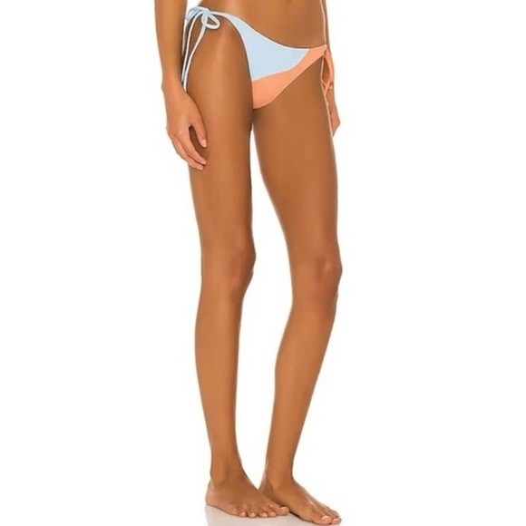 NWT‎ L*space Colorblock Dani Side Tie Bikini Bottom Tangy-Sky Blue Size… - Picture 2 of 10